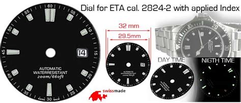 eta 2824 dial feet position